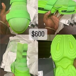 Balmain Neon Green Sneakers
